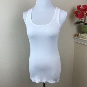 White Racer Back Tank Top by No Boundaries!